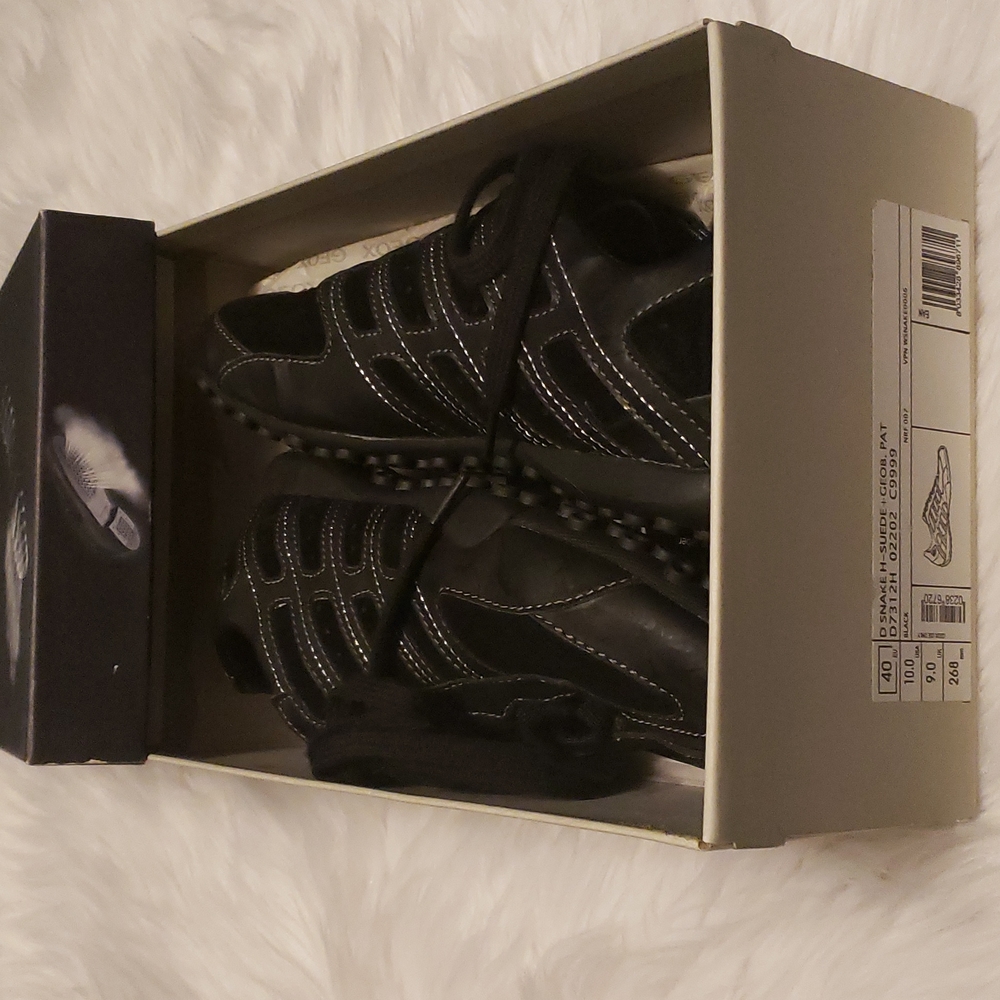 Geox,size:10.0,black suede sneakers, waterproof and breathable